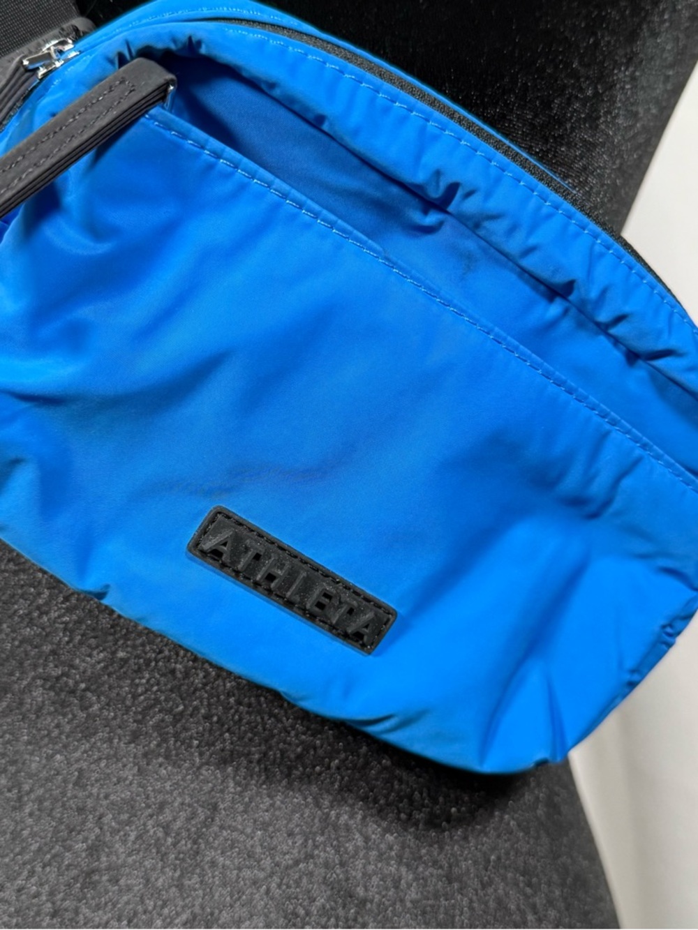 Athleta Electric Blue Crossbody with Black Logo Patch